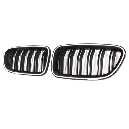 01.2009-10.2016 BMW 5-Series F10 Kidney Bumper Grill Grille Gloss Black 51137203649 51137203650
