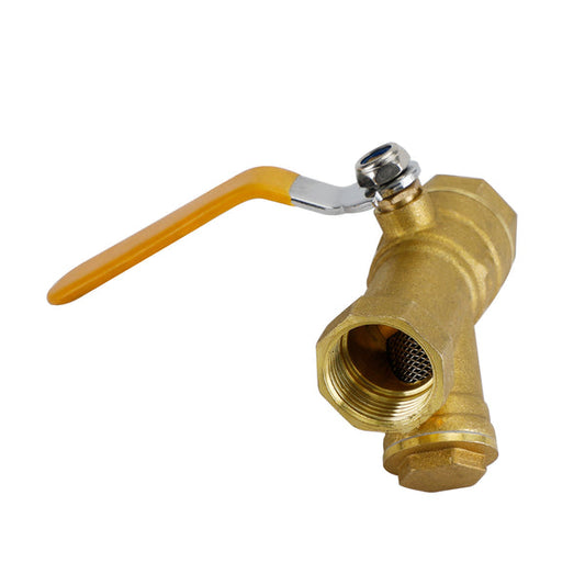 1/2" 3/4" 1" BSP Brass Y Type Strainer Filter Ball Valve Equal Female Thread, 1/2"