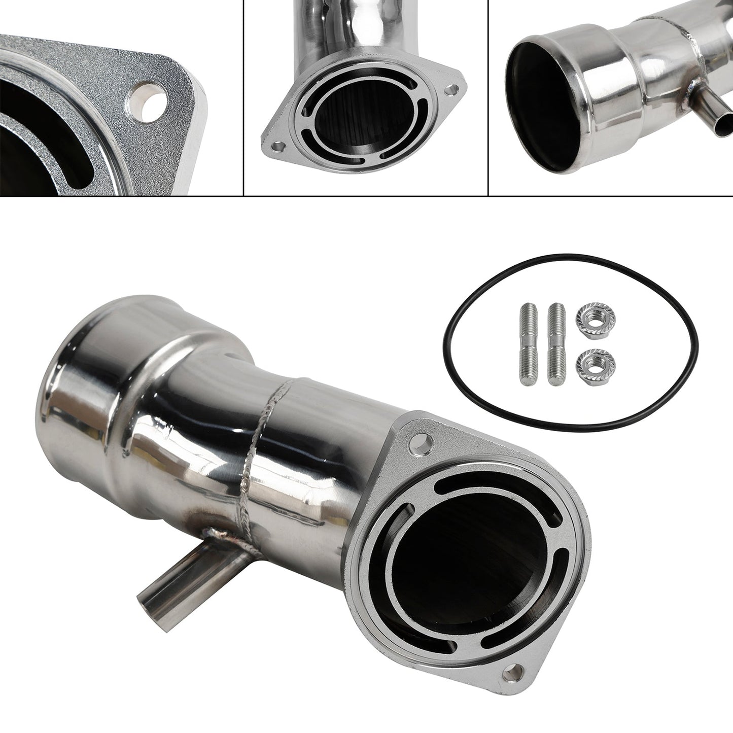 Klaxon d'admission en acier inoxydable de 3,5 pouces pour GM 6,6 L Duramax L5P 2020-2022