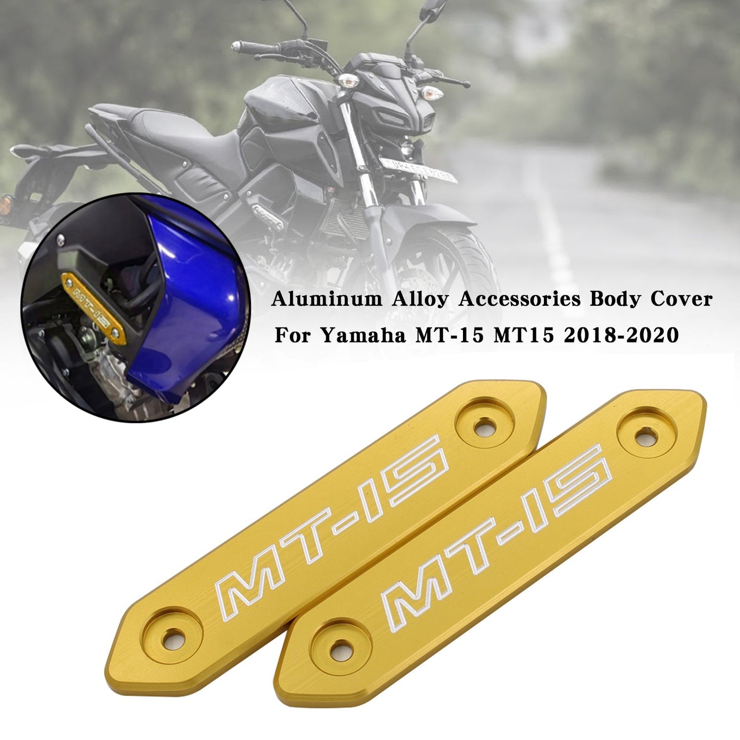 Cubierta de carrocería de aleación de aluminio para Yamaha MT 15 MT-15 MT15 2018-2020