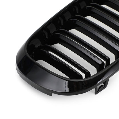 2013-2018 BMW X5 X6 X5M X6M xDrive35i/xDrive50i/xDrive40e/xDrive30d/M50d Front Kidney Gloss Black Grille