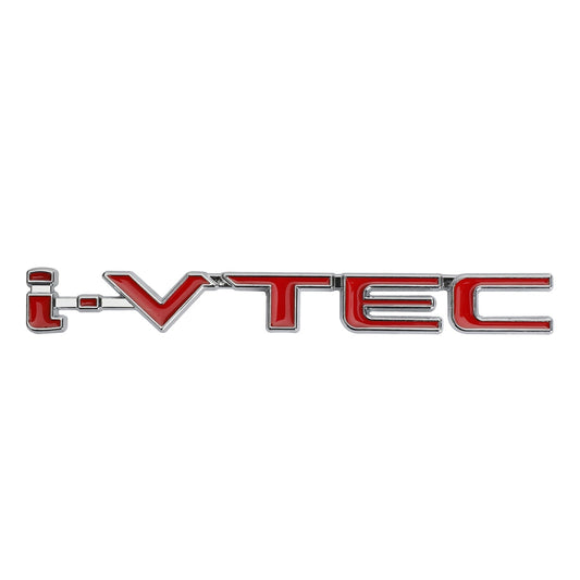Emblème 3D en métal pour coffre de voiture i-VTEC, autocollant pour aile arrière Turbo, rouge et argent