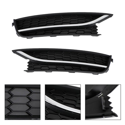 Volkswagen 2012-2015 Passat 2PCS Front Driving Fog Light Cover Black/Chrome