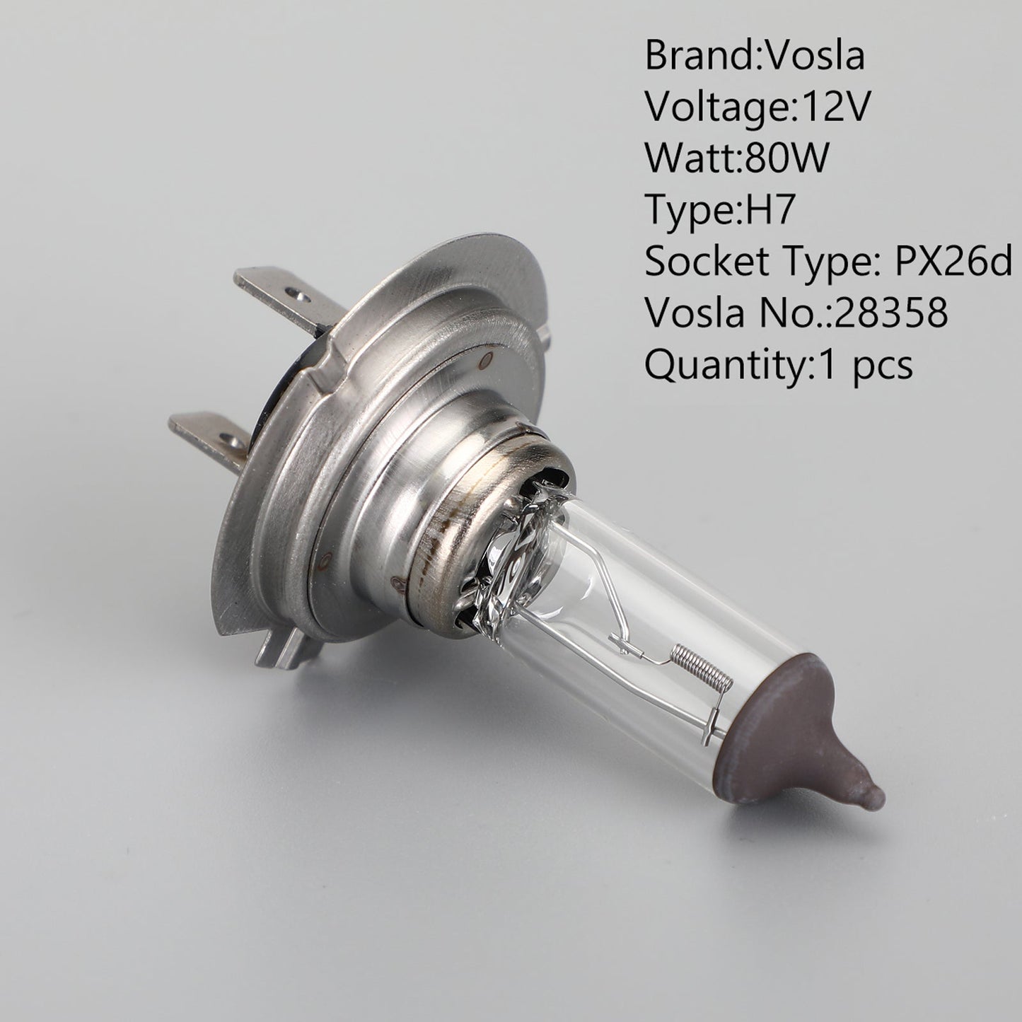 Ampoule UniversL Vosla H7 12 V 80 W, lampe auxiliaire 28358 PX26d