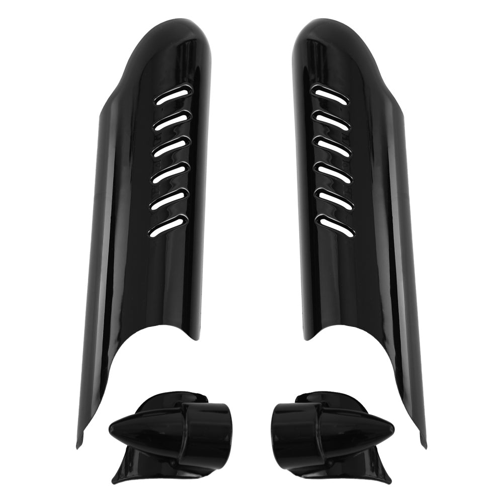 Fork Lower Leg Deflectors Shield Cover For Touring Electra Glide FLHT 2000-2013