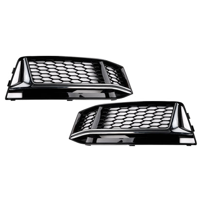2016-2018 2PCS Fog Light Cover Grille Grill Fit AUDI A4 B9 S-Line S4