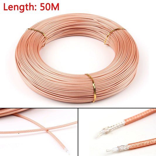 Câble coaxial RF RG316, connecteur 50 ohms, M17/113, câble blindé, 50 m