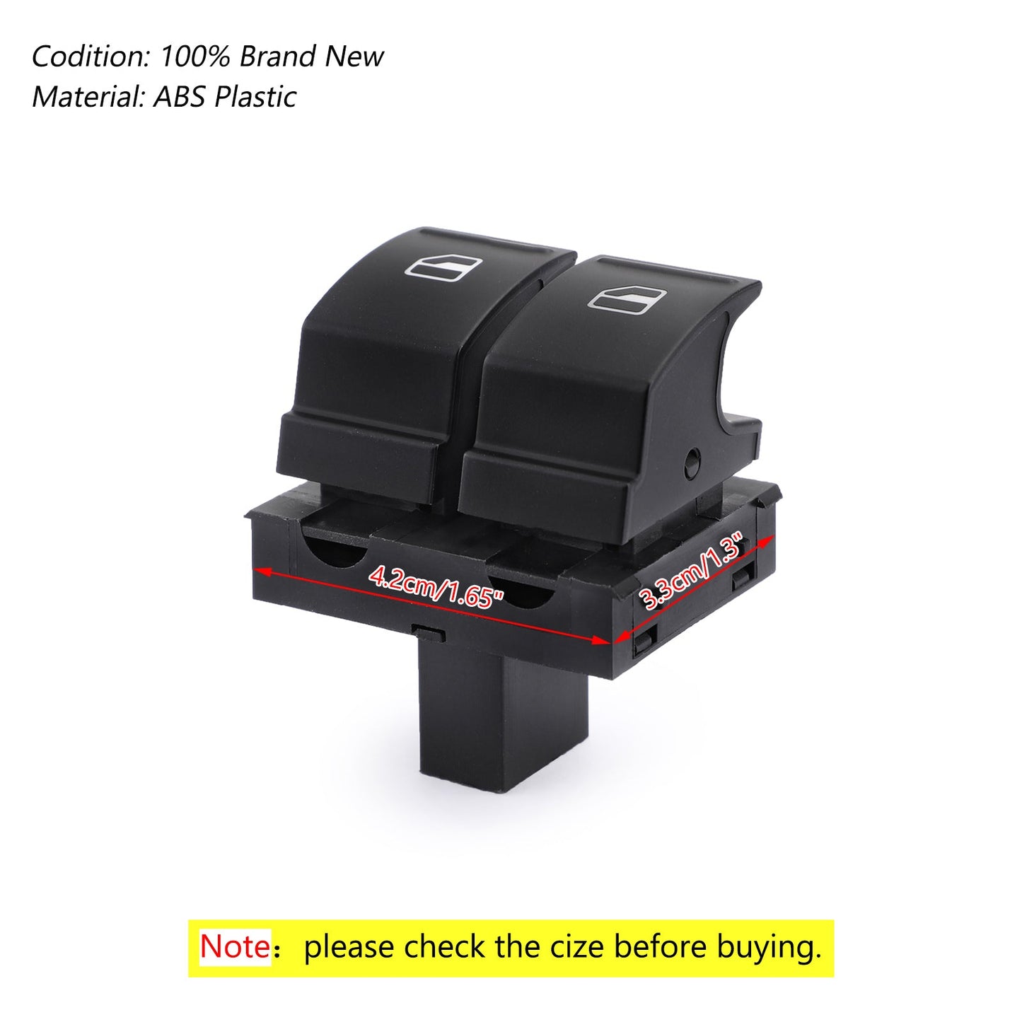 Interrupteur de vitre électrique avant gauche pour VW Golf Rabbit Jetta Passat B6 1K3959857A
