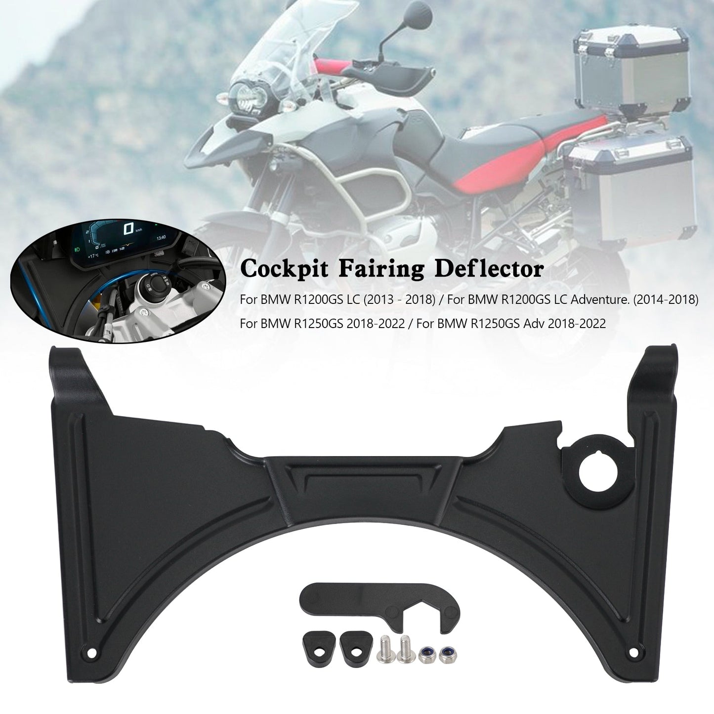 Cockpit Fairing Deflector For BMW R1200GS LC R1250GS ADV Adventure 2013-2022
