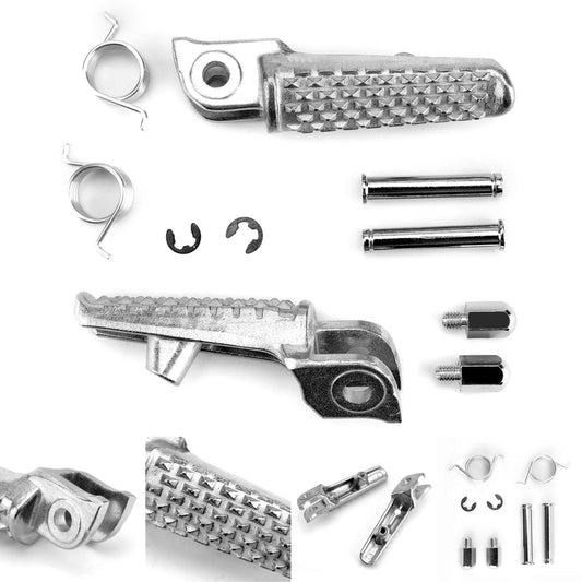 Front Foot Peg Footrest For For Honda CB1000R CBR600RR CBR1000RR VTR1000S Silver