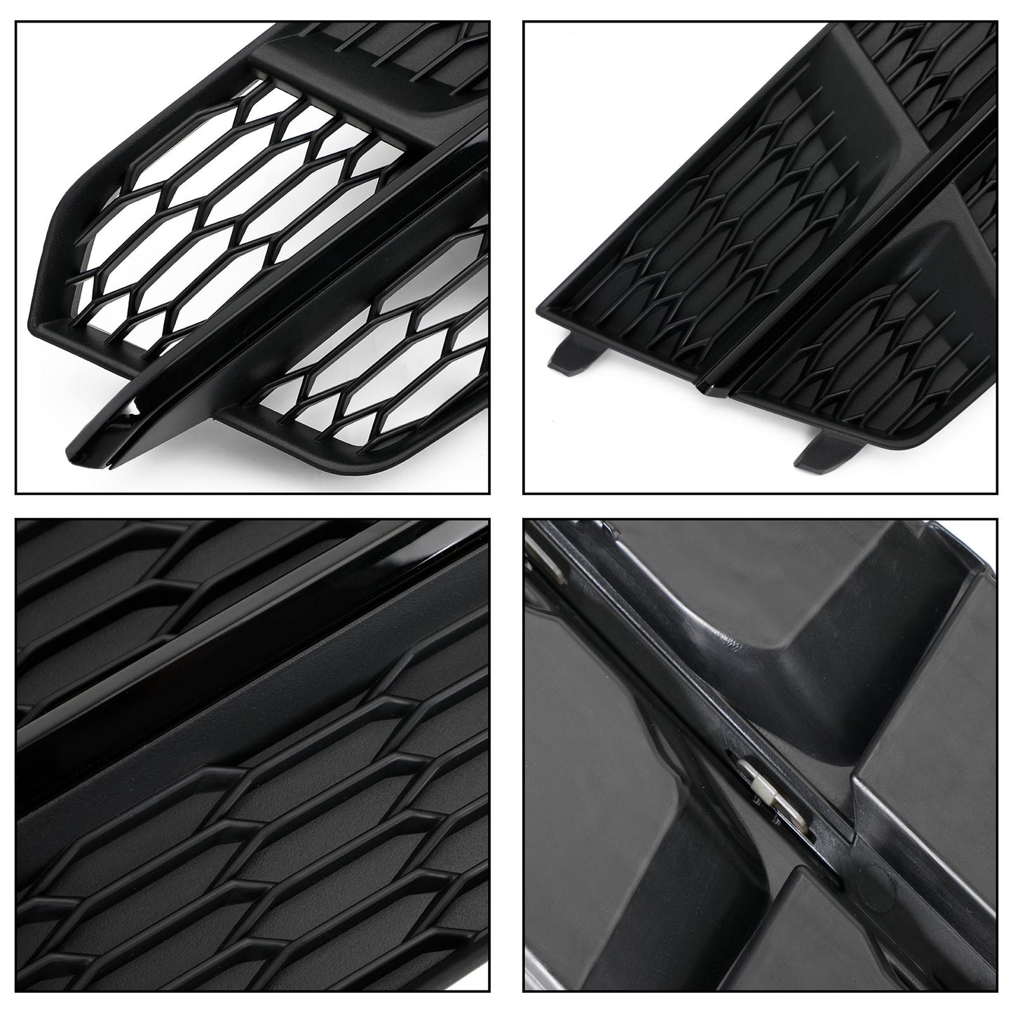 2016-2018 Audi A6 C7 S-Line Bumper Front Bumper Lower Grille Grill Matt Black 4G0807681AN 4G0807682AN Generic