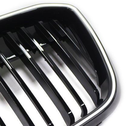 2022-2024 Double Slat Black Front Kidney Grill Grille Fit BMW IX3 G08 LCI