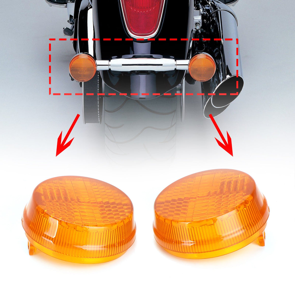 Honda Shadow Spirit VT750 Vulcan VN Turn Signal Light Lenses Cover