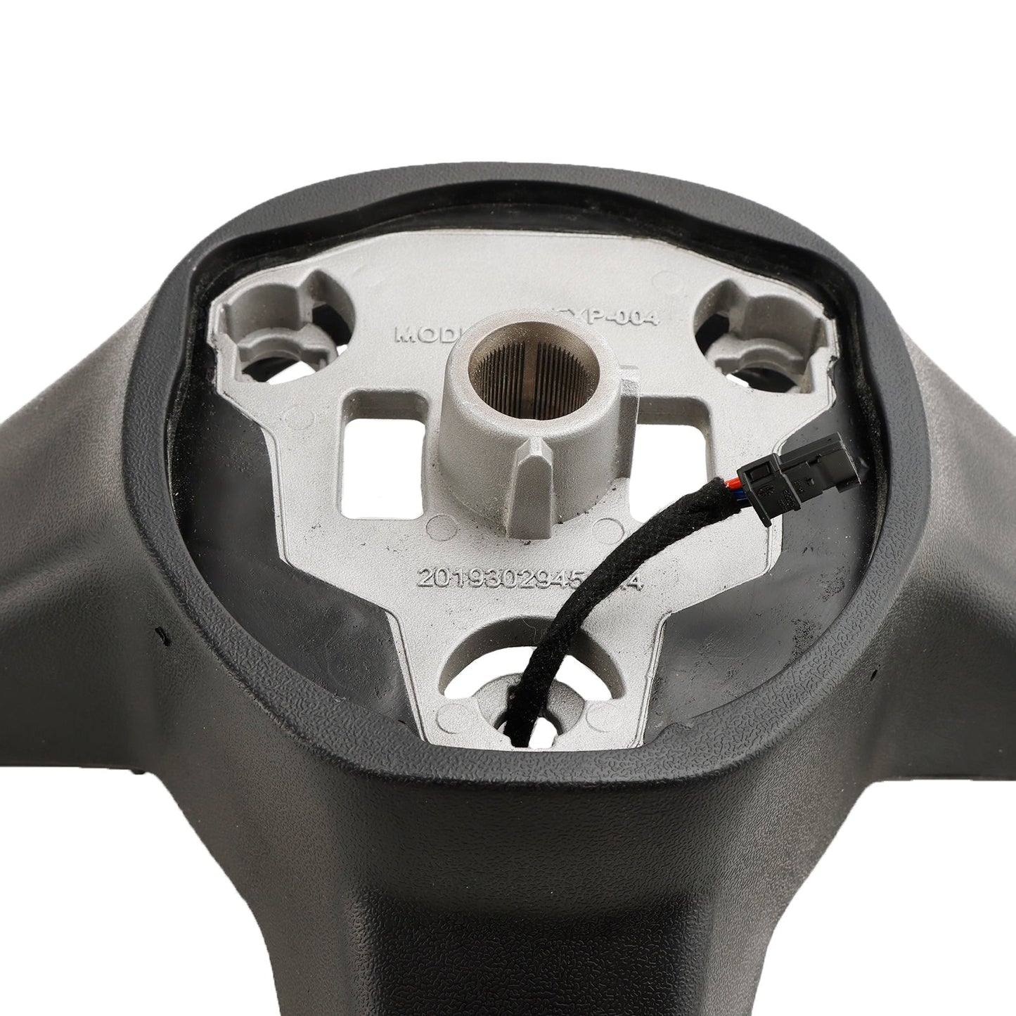 Volant carré chauffant en cuir blanc pour Tesla Model 3 (2017-2023)