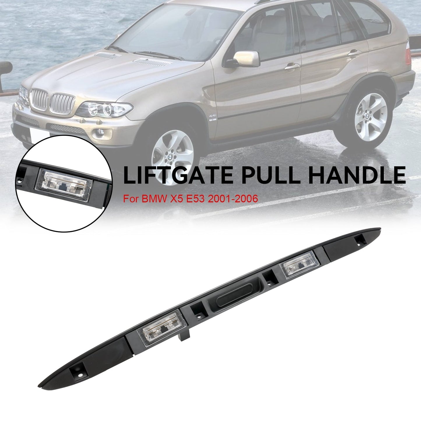 2001-2006 BMW X5 51137170676 51137061247 51138243767 E53 Trunk Lid Licence Plate Grip With Key Button