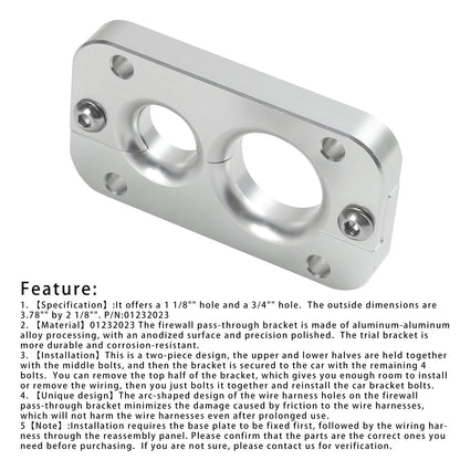 Holley Terminator Firewall Pass Through- Eliminates Gromet 01232023