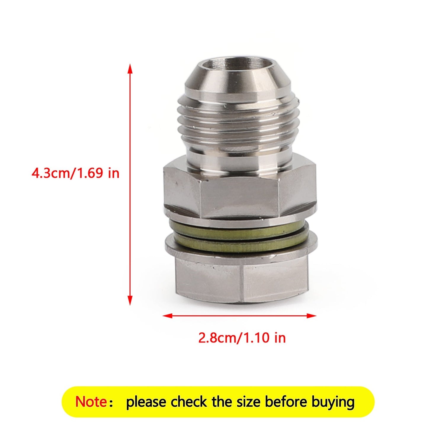 Adaptateur de vidange de carter d'huile turbo 10AN vers M18x1,5 argent