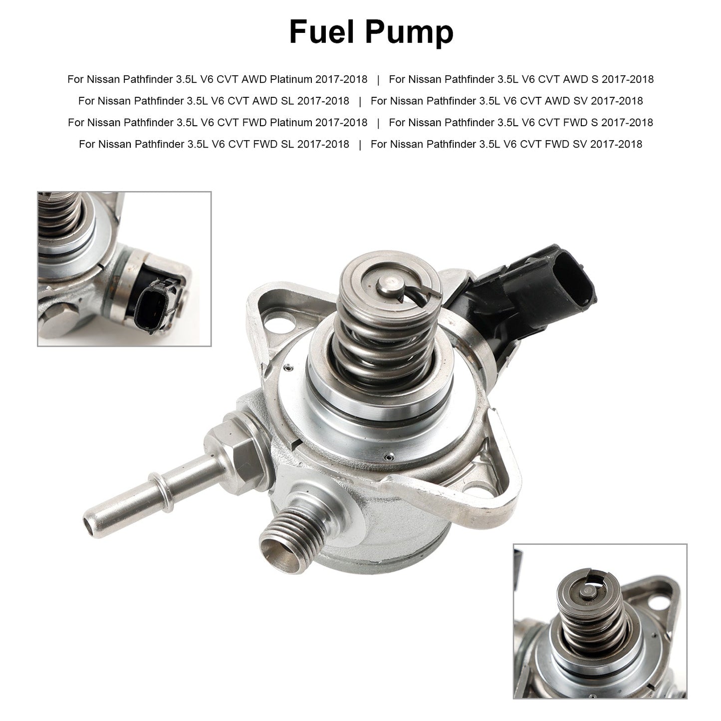 Pompe à carburant haute pression 16630-6KA2B pour Nissan Pathfinder 3,5 L V6 CVT AWD SL 2017-2018