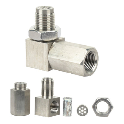 90° O2 Sensor Spacer Check Engine Light CEL Bung Mini Oxygen Catalytic Converter Champoo