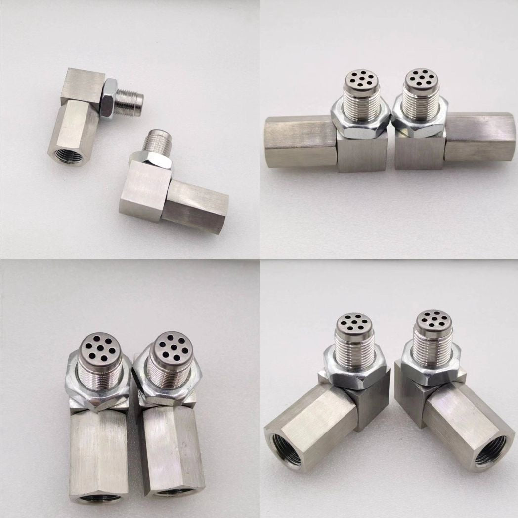 Espaciador de sensor de O2 de 90 grados compacto y universal CEL Eliminator