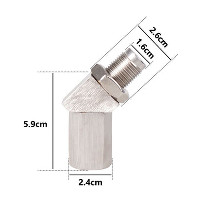M18x1.5 135° O2 Sensor spacer Adapter Oxygen Sensor Simulator Extender Catalytic Converter CEL Eliminator with Mini CAT