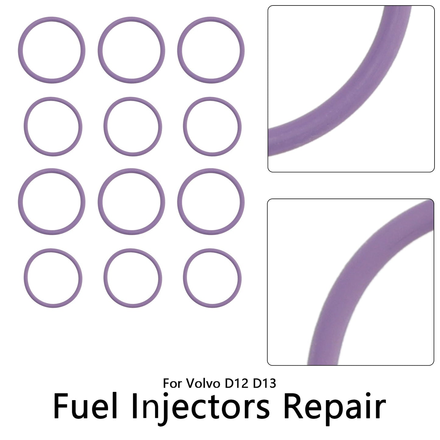 Kit de joints toriques pour injecteurs de carburant externes Volvo D12 / D13 6 pièces 20517502 20547350 85000417