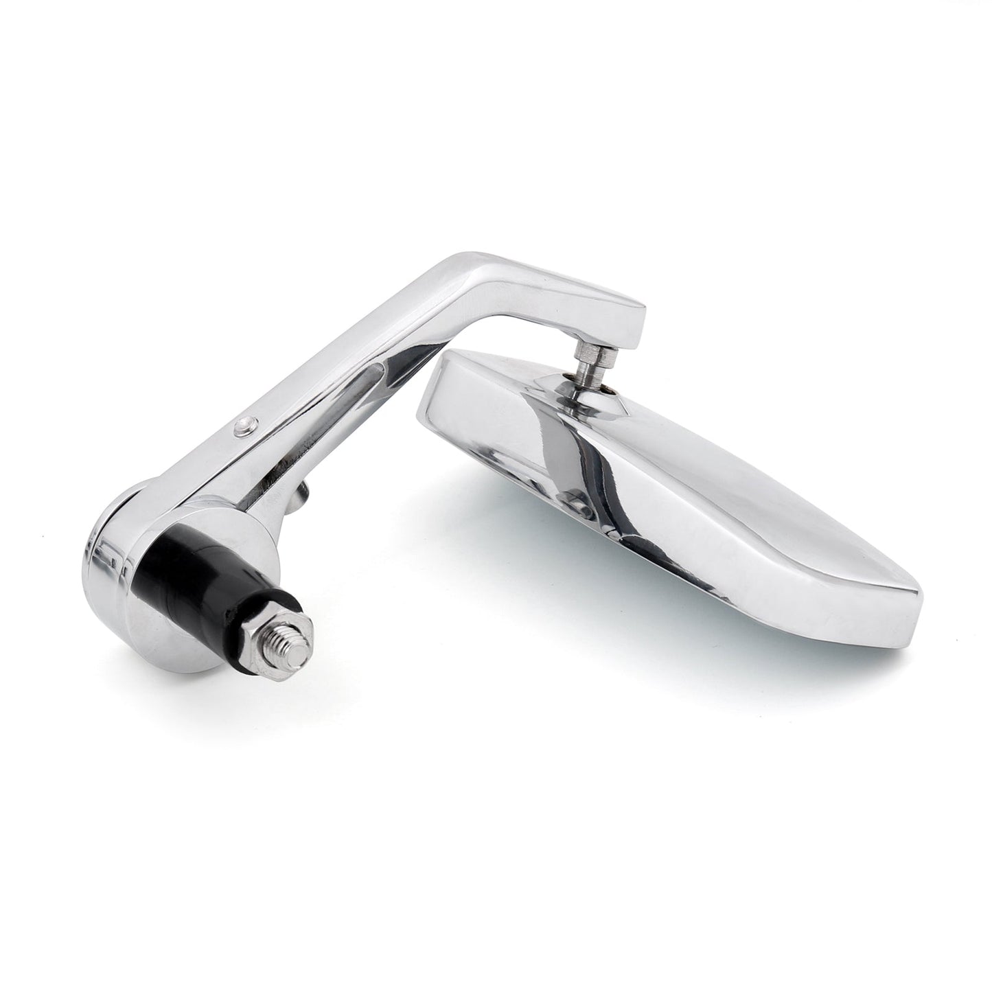 Rétroviseur universel chromé pour guidon de moto de 22,2 cm (7/8 po) et 2,5 cm (1 po).