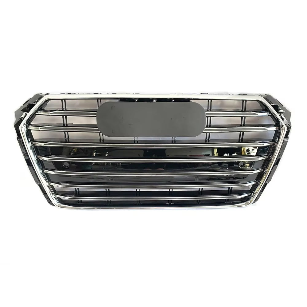 2016-2019 Audi A4 S4 B9 To S4/RS4 Style Front Glossy Blac Bumper Grill High Quality Honeycomb Upper Grille