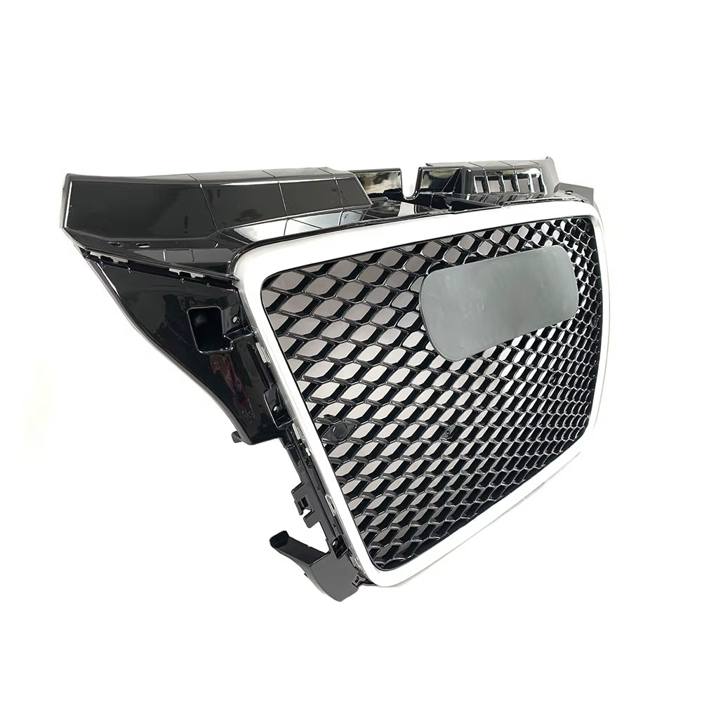 2008-2012 Audi A3/8P To S3/RS3 Style High Quality ABS Grille Chrome Trim Grill Silver And Black Front Bumper Grille