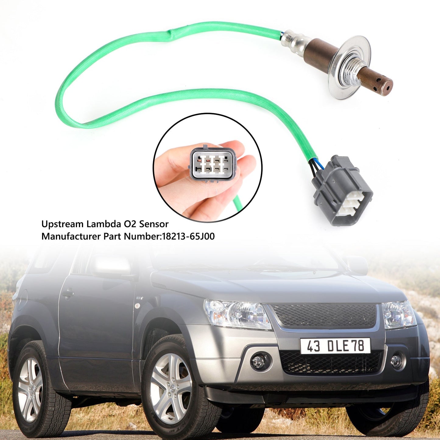 Sensor Lambda de O2 de entrada en el sistema de escape Suzuki Grand Vitara 1.6 2.0 (2006-2015) 18213-65J00