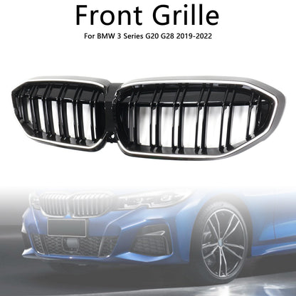 2019-2022 Double Slat Black Kidney Grille 51138072085 Fit BMW 3 Series G20