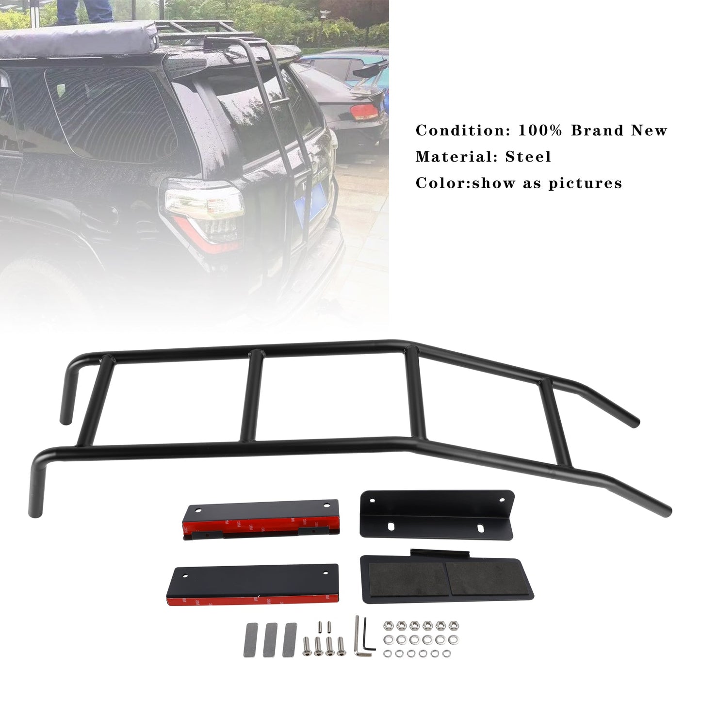 2010-2024 Toyota 4Runner 5th Gen Tailgate Hatch Ladder Accessories Black