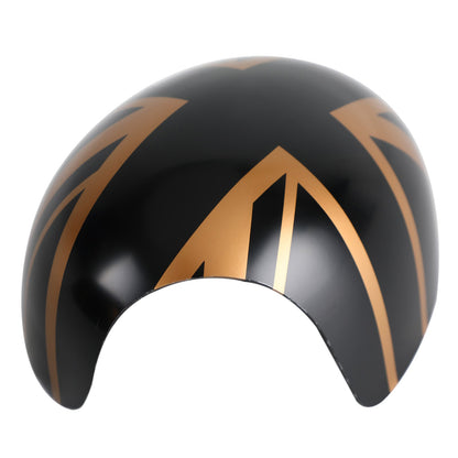 MINI Cooper R55 R56 R57 Black/Gold 2 x Union Jack UK Flag Mirror Covers