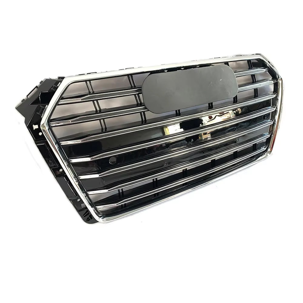 2016-2019 Audi A4 S4 B9 To S4/RS4 Style Front Glossy Blac Bumper Grill High Quality Honeycomb Upper Grille