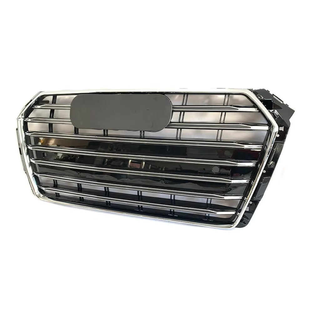 2016-2019 Audi A4 S4 B9 To S4/RS4 Style Front Glossy Blac Bumper Grill High Quality Honeycomb Upper Grille