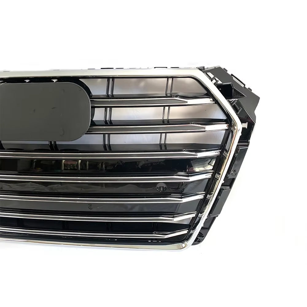 2016-2019 Audi A4 S4 B9 To S4/RS4 Style Front Glossy Blac Bumper Grill High Quality Honeycomb Upper Grille