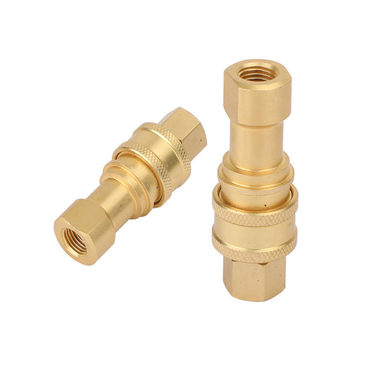 1 jeu de raccords hydrauliques à déconnexion rapide 1/4" NPT ISO 7241-B en laiton