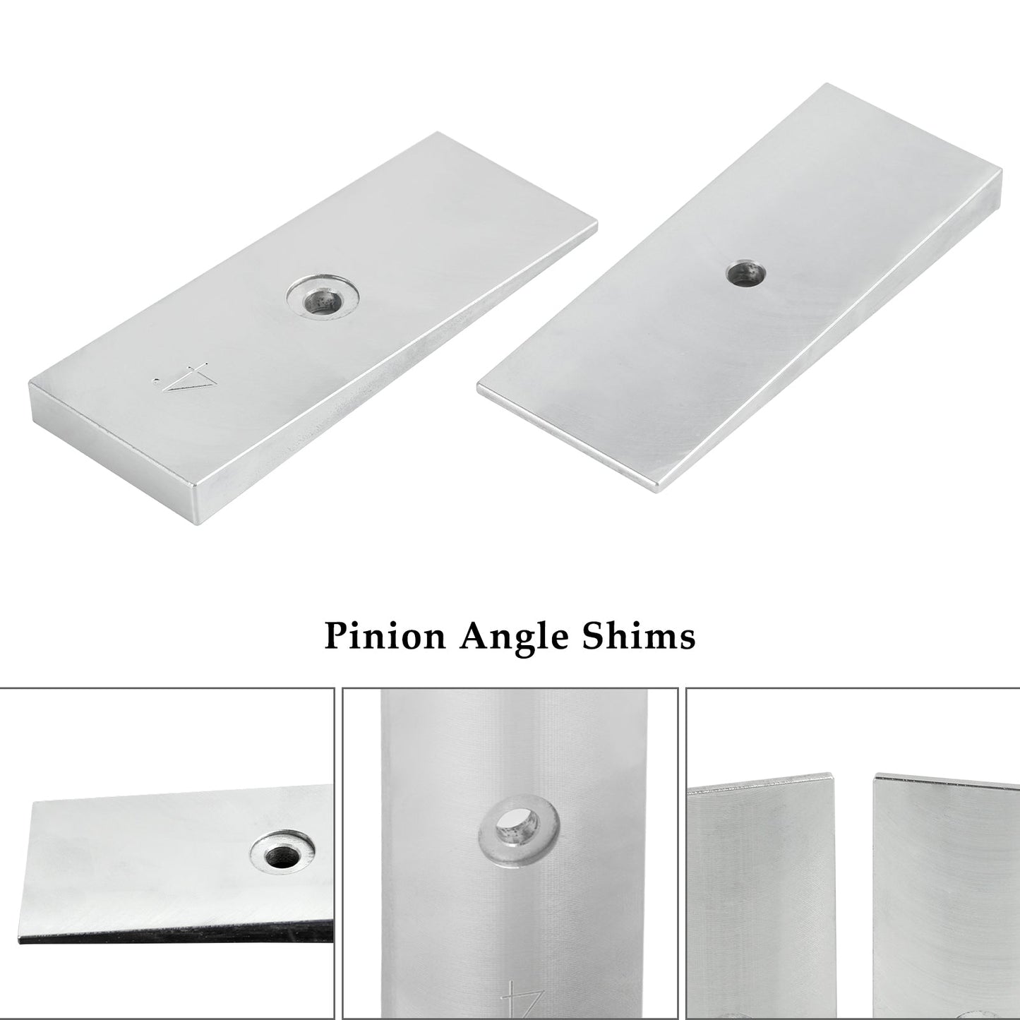 Heavy Duty Machined Steel Leaf Spring Shims for 2" Wide Leaf Springs (4 Degrees)
