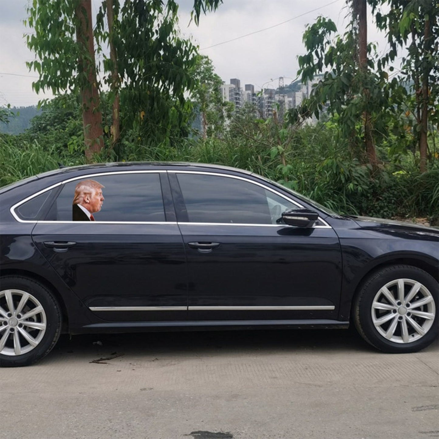 Calcomanía para ventana de coche, elección presidencial de Trump 2020, lado del pasajero, persona derecha