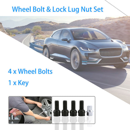Beetle 8D0601139F 006 Steel Wheel Bolt & Lock Lug Nut Set With Key