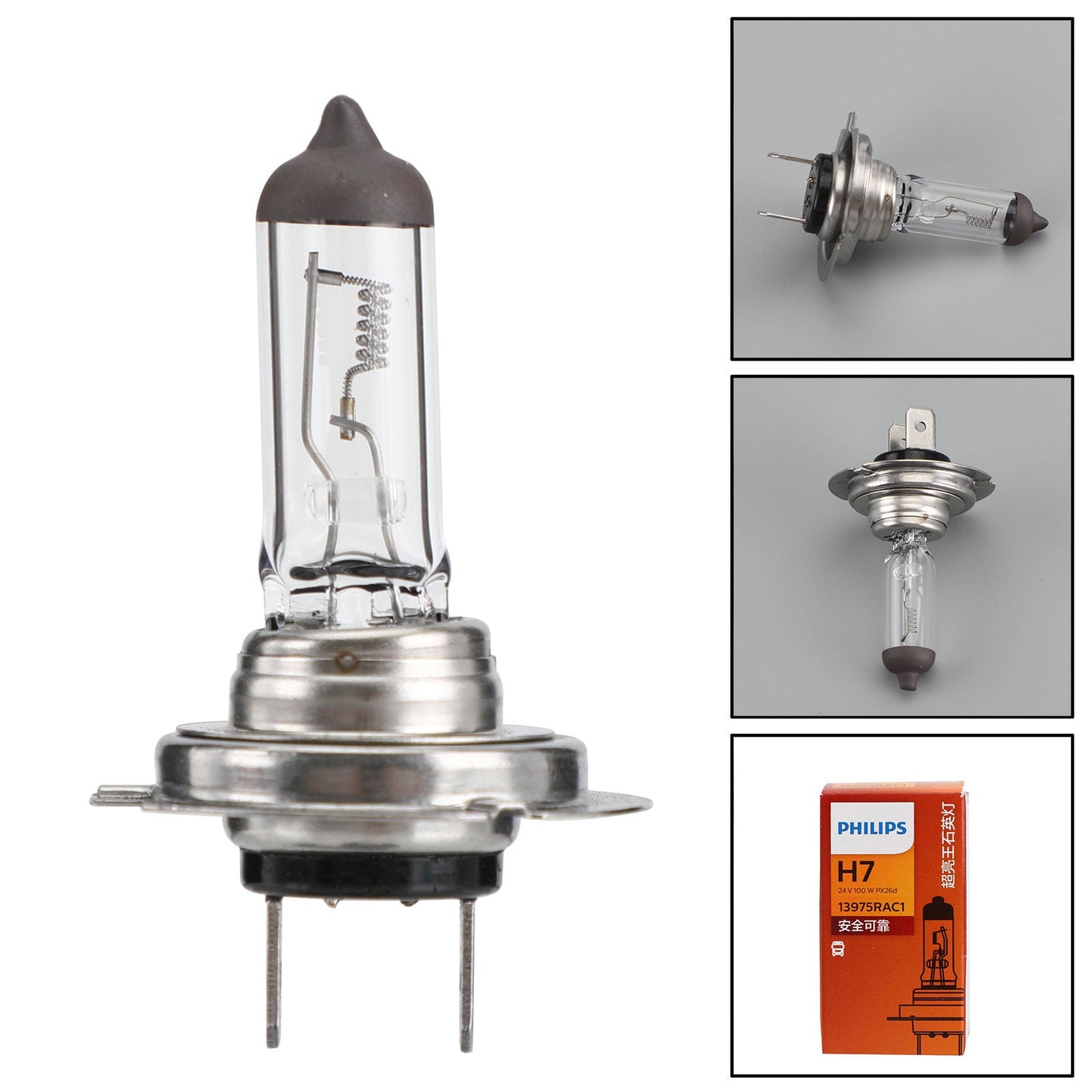 Phare halogène à quartz Philips H7 SuperBright pour camion 24 V 100 W 13975RAC1