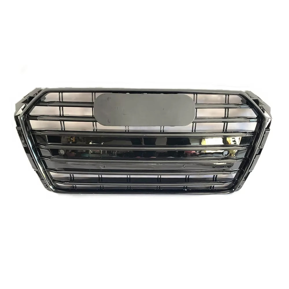 2016-2019 Audi A4 S4 B9 To S4/RS4 Style Front Glossy Blac Bumper Grill High Quality Honeycomb Upper Grille