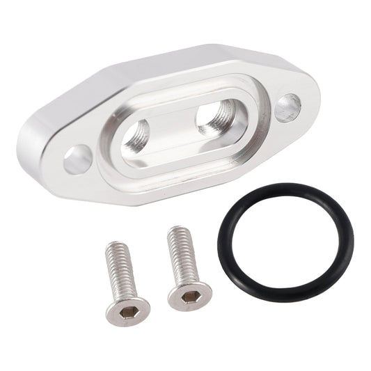 LS1 LSX LS3 LS2 LQ4 Twin Turbo Dual 1/8" NPT Oil Feed Line Adapter Plate 551666