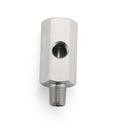 1/8" BSPT Oil Pressure Sensor Tee to NPT Adapter Turbo Supply Feed Line Mete