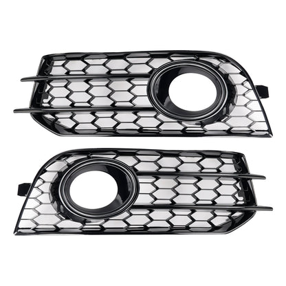 2010-2014 Audi A1 Black Front Bumper Honeycomb Fog Grille Cover