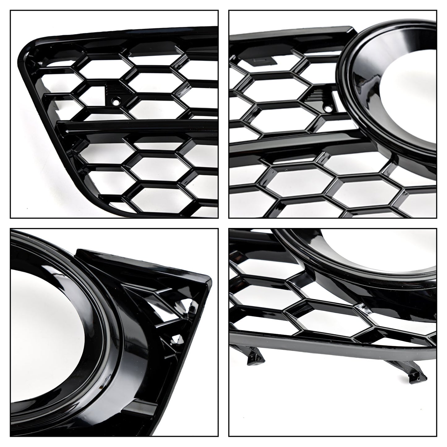 2007-2011  Audi A5 Standart Pair Honeycomb Front Fog Light Cover Grille 1522024