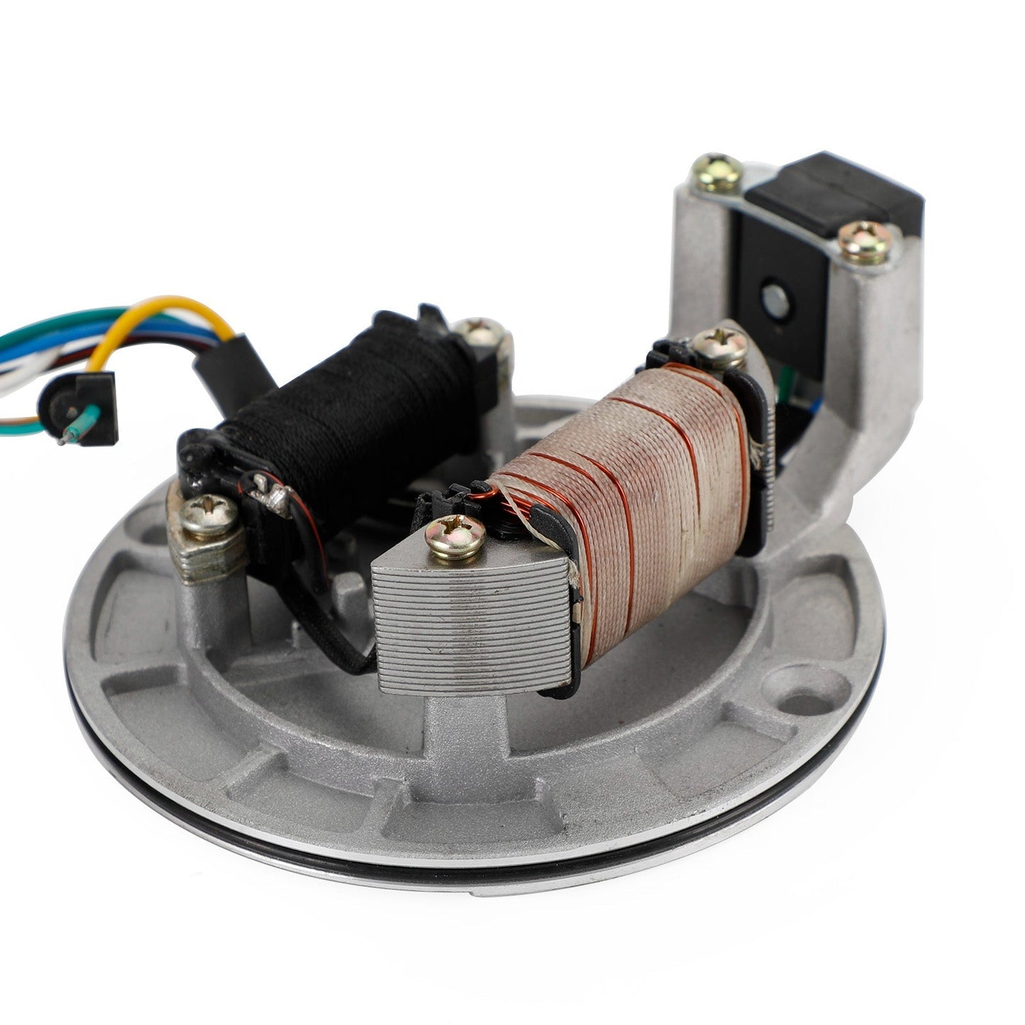 Rotor de placa de estator magneto de 6 cables y 2 bobinas para motos de cross profesionales de 50 cc, 90 cc, 110 cc y 125 cc