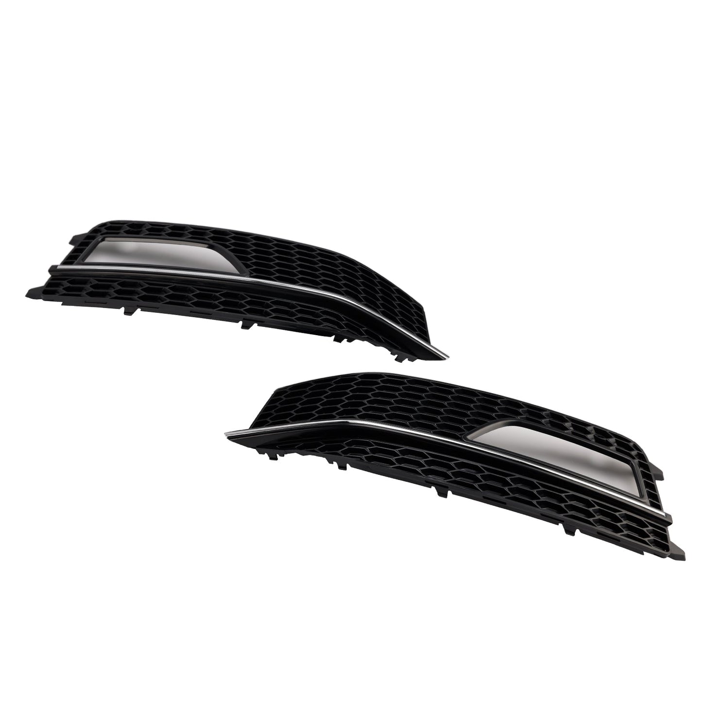 2013-2015 2PCS Bumper Fog Light Lamp Cover Grill Grille Fit Audi A4 S-line S4