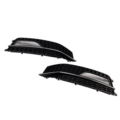 2013-2015 2PCS Bumper Fog Light Lamp Cover Grill Grille Fit Audi A4 S-line S4