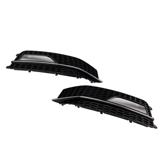 2013-2015 2PCS Bumper Fog Light Lamp Cover Grill Grille Fit Audi A4 S-line S4